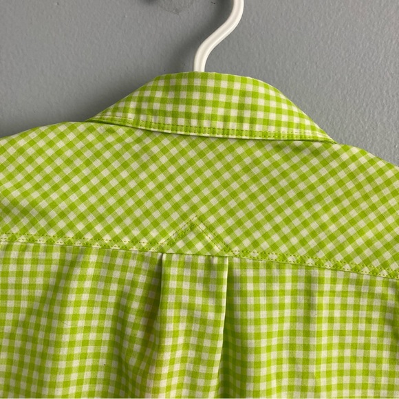 Icebreaker merino wool shirt green plaid button up size XS - Picture 6 of 7